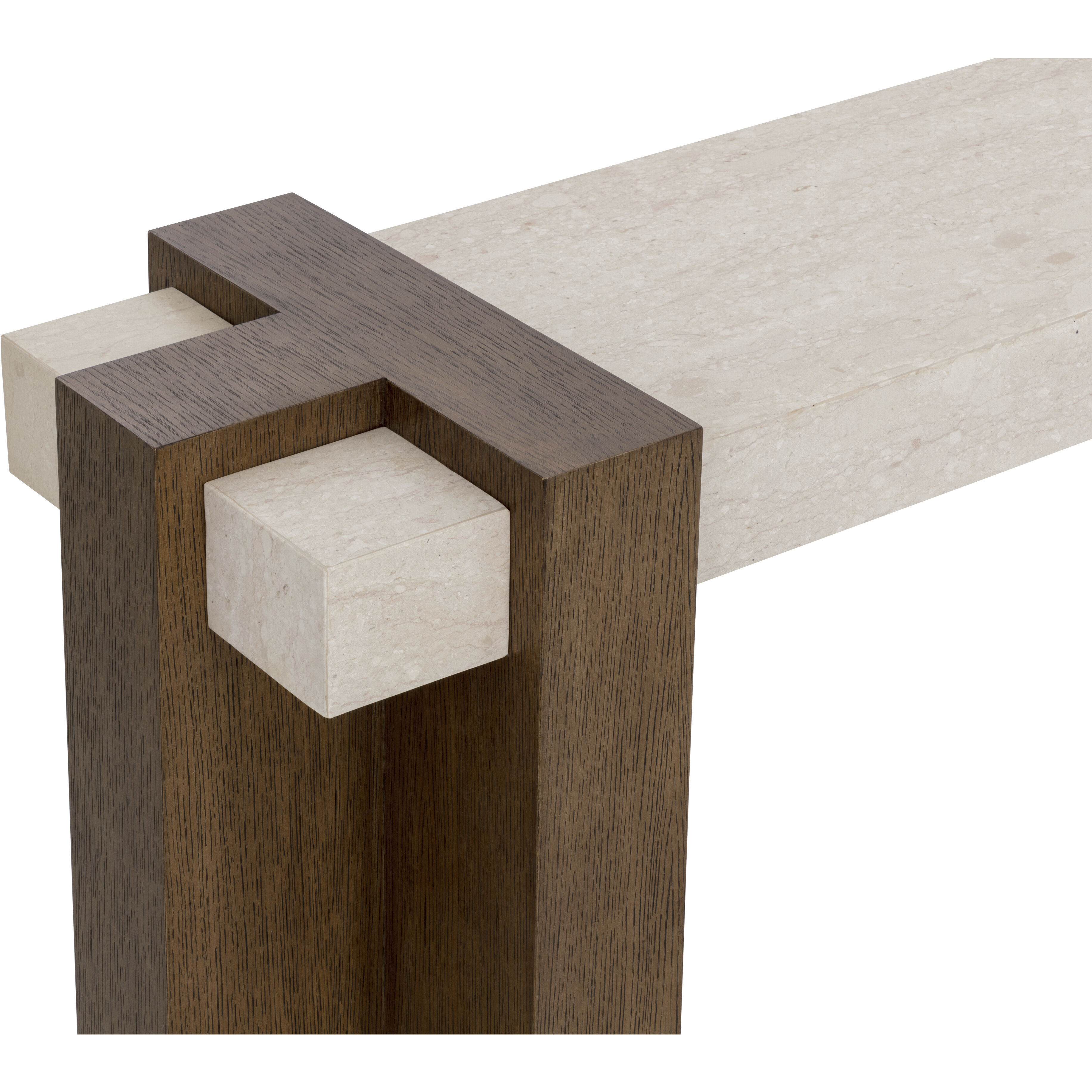 Minerva 73.25 X 17.75 inch Cream / Brown Console Table